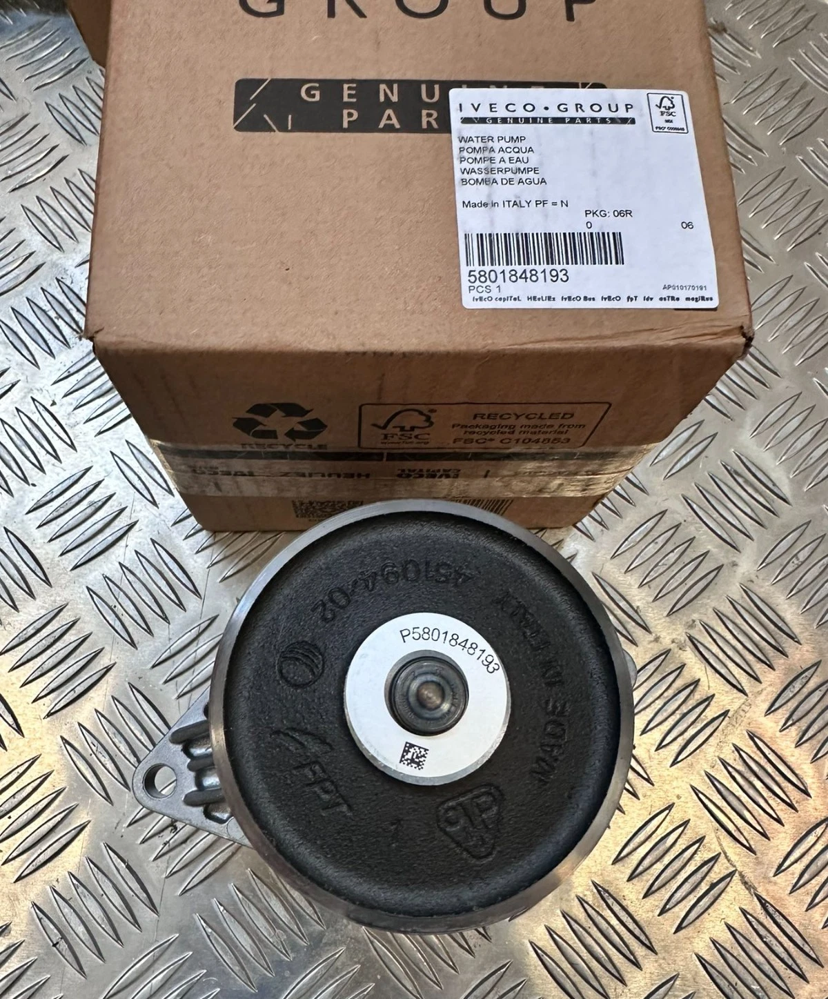 WATER PUMP 5801848193 FPT F5H